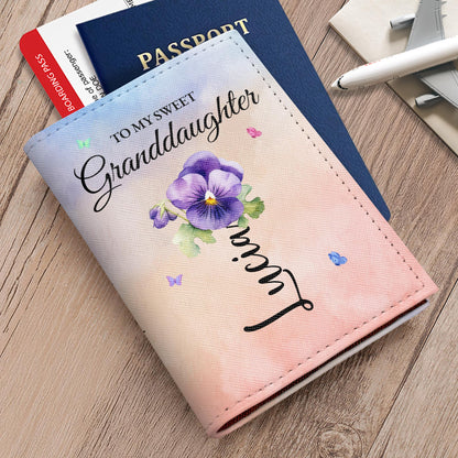 To My Sweet Granddaughter With Flowers And Butterflies