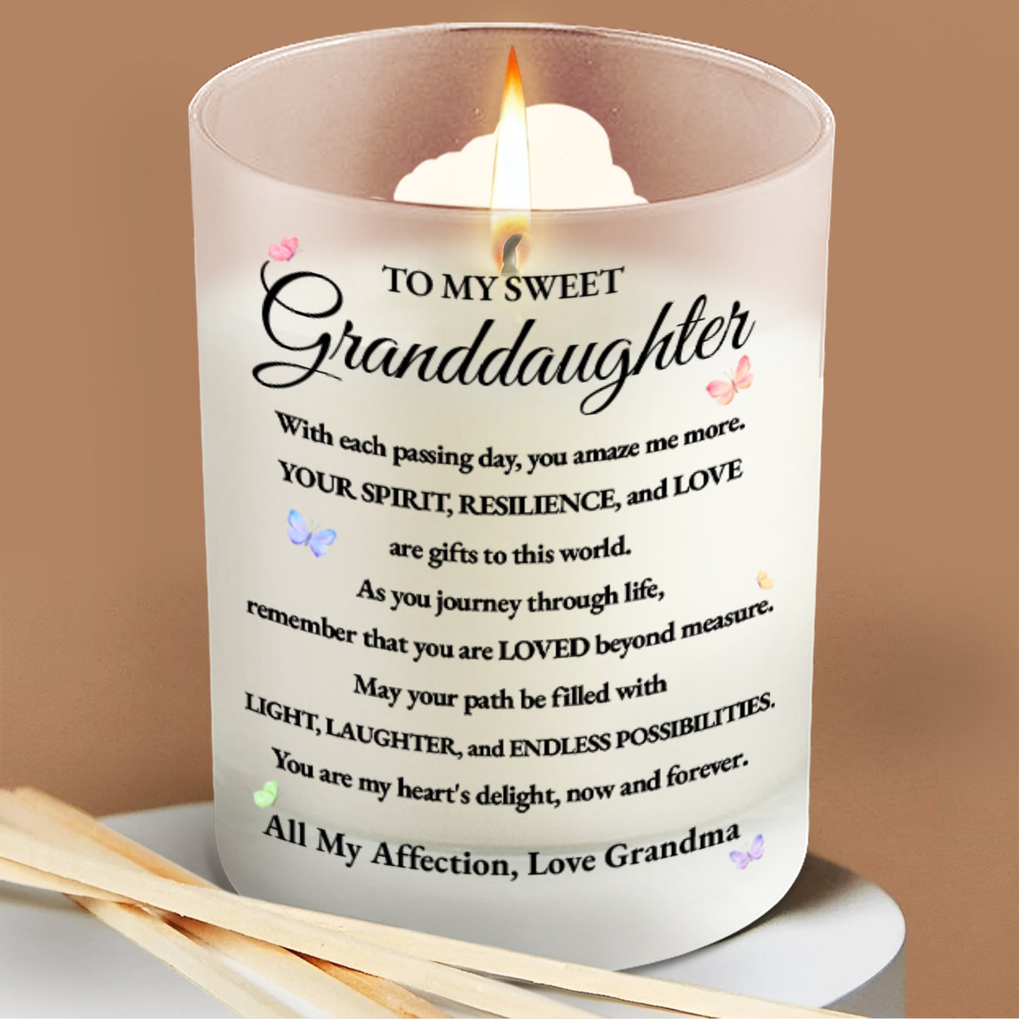 Endless Love And Laughter For Granddaughter With Flowers
