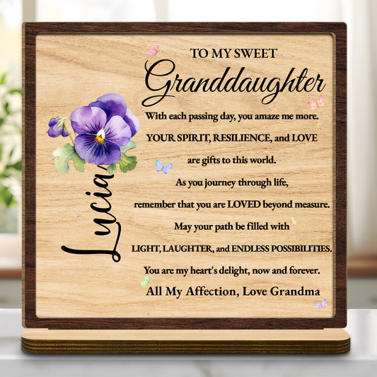 Sweet Granddaughter Endless Possibilities With Flowers And Butterflies