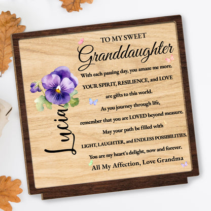 Sweet Granddaughter Endless Possibilities With Flowers And Butterflies