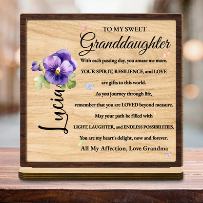 Sweet Granddaughter Endless Possibilities With Flowers And Butterflies