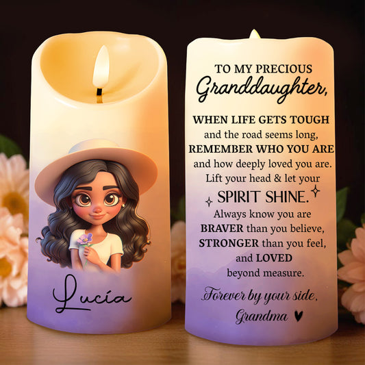 Spirit Shine Braver Stronger Loved Inspirational Quote for Granddaughter