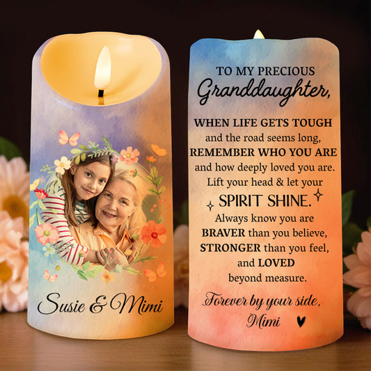 Spirit Shine Braver Stronger Loved Personalized Custom Candle