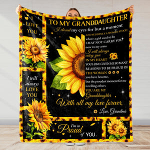 To My Granddaughter Sunflowers Design