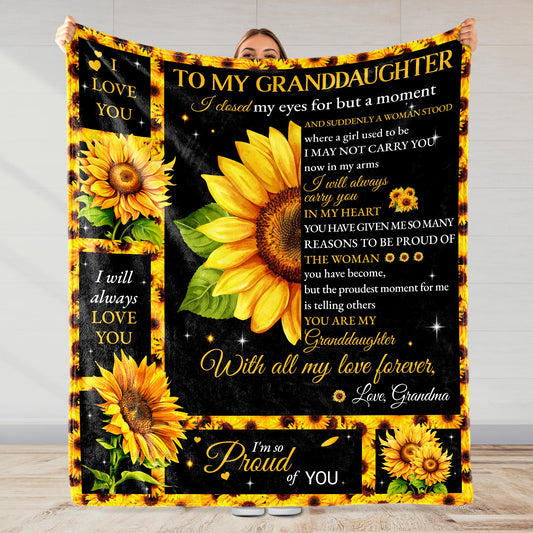 To My Granddaughter Sunflowers Design