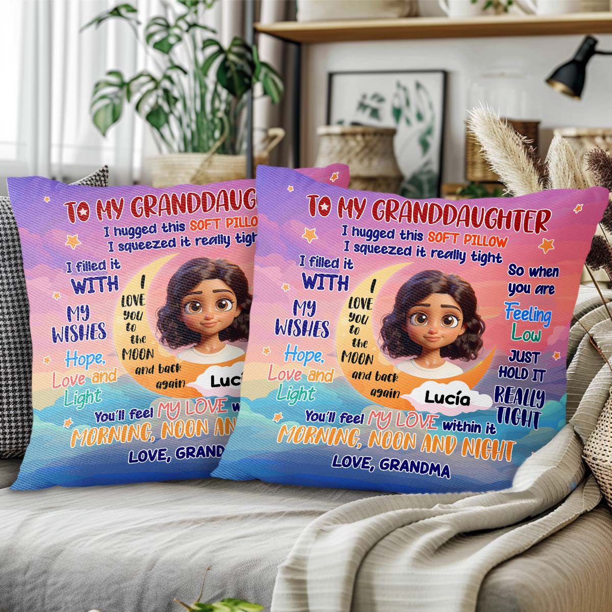 Filled With My Wishes Hope Love and Light Pillow