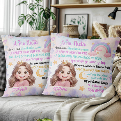 Soft Hug Pillow With Rainbow, Stars, And Crown For Emotional Comfort
