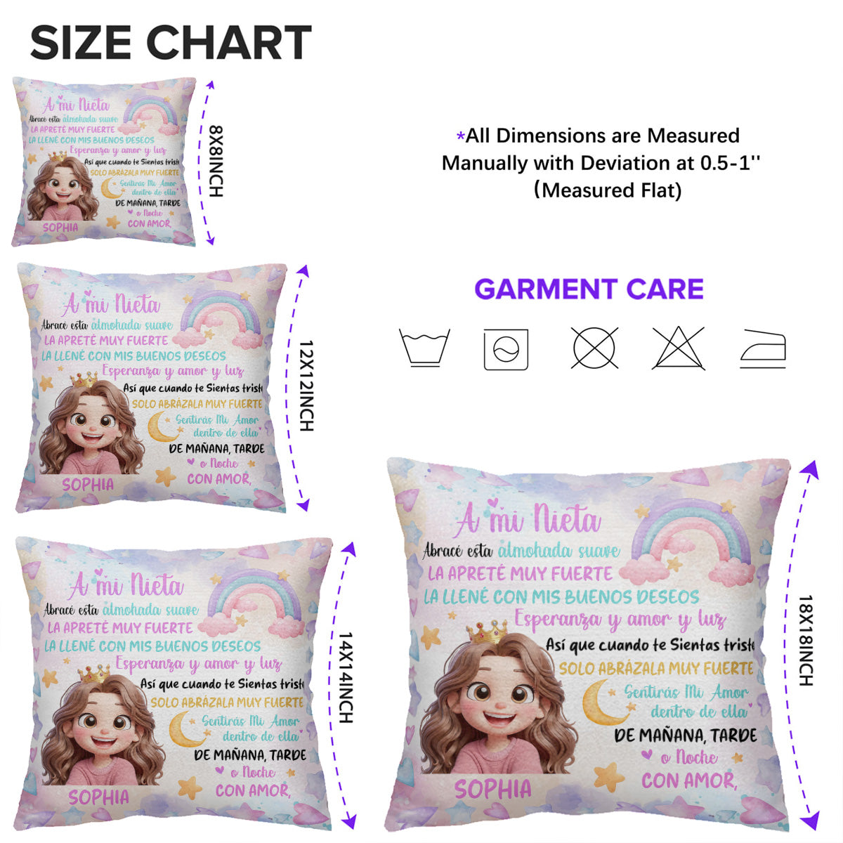 Soft Hug Pillow With Rainbow, Stars, And Crown For Emotional Comfort