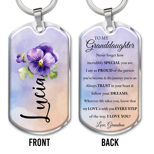 Trust Your Heart and Follow Your Dreams Pansy Flower Design