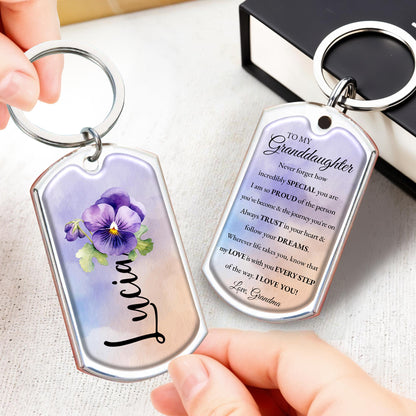 Trust Your Heart and Follow Your Dreams Pansy Flower Design