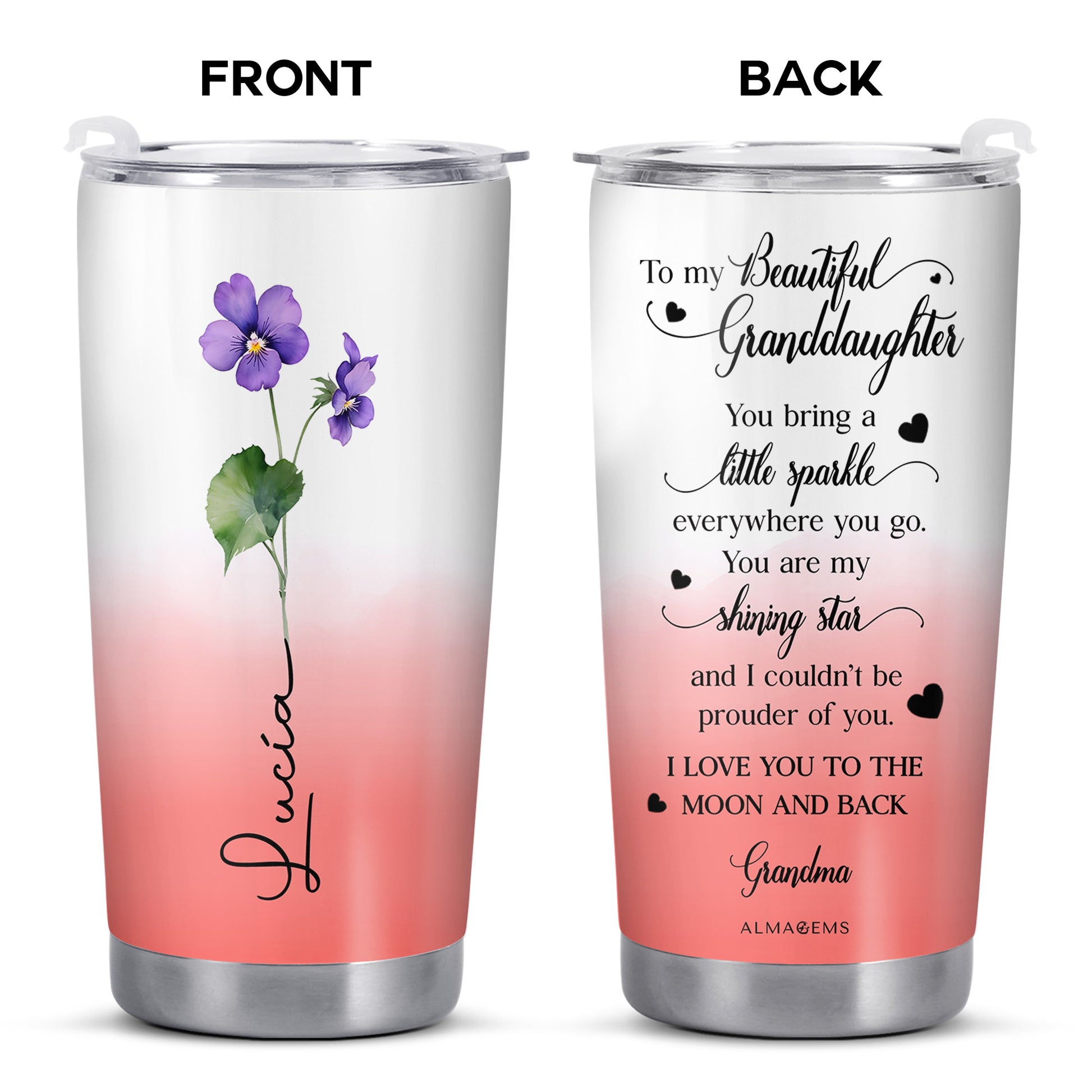 Shining Star Granddaughter Love Stainless Steel Tumbler