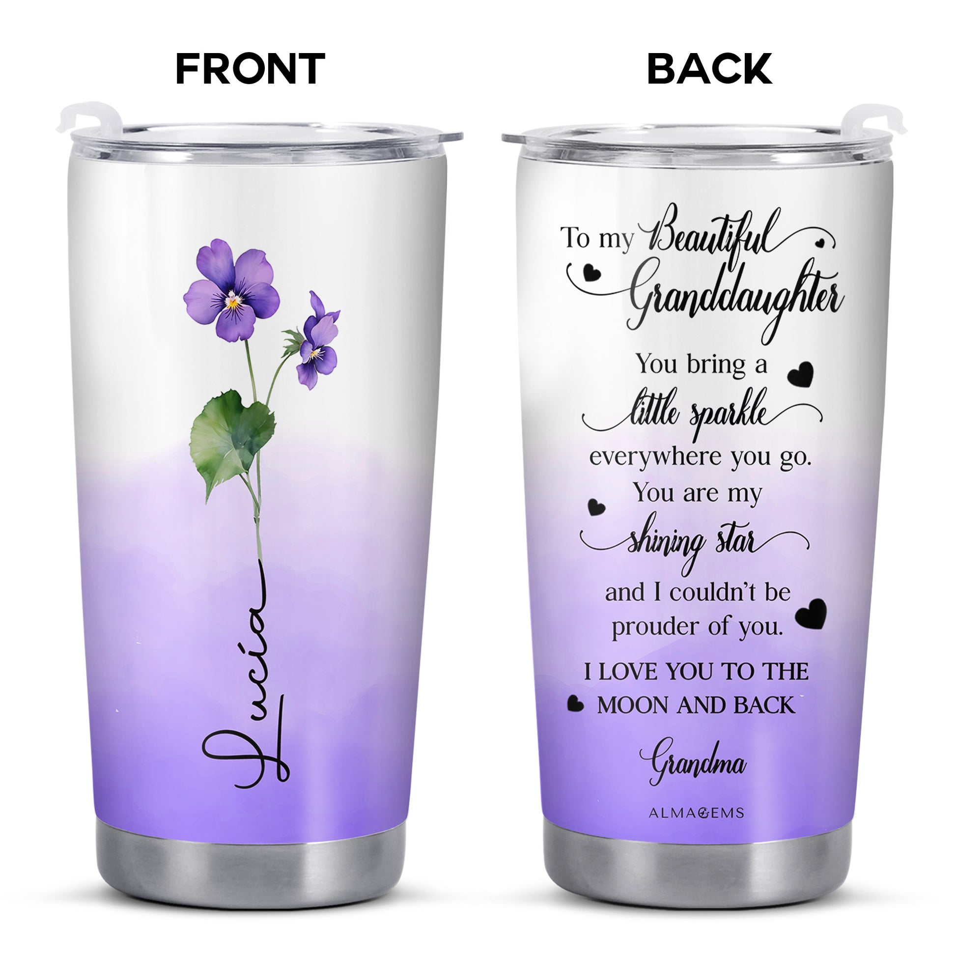 Shining Star Granddaughter Love Stainless Steel Tumbler