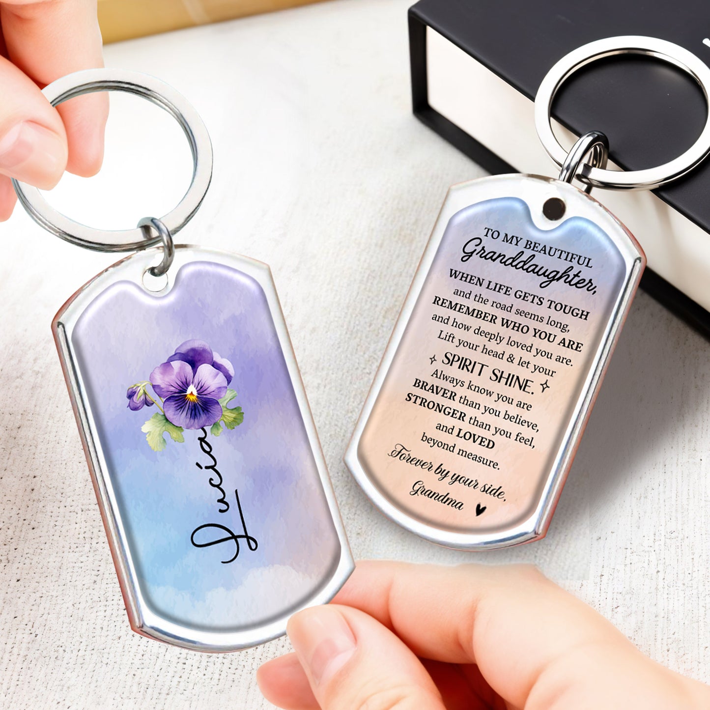Inspirational Quote For Granddaughter With Flowers