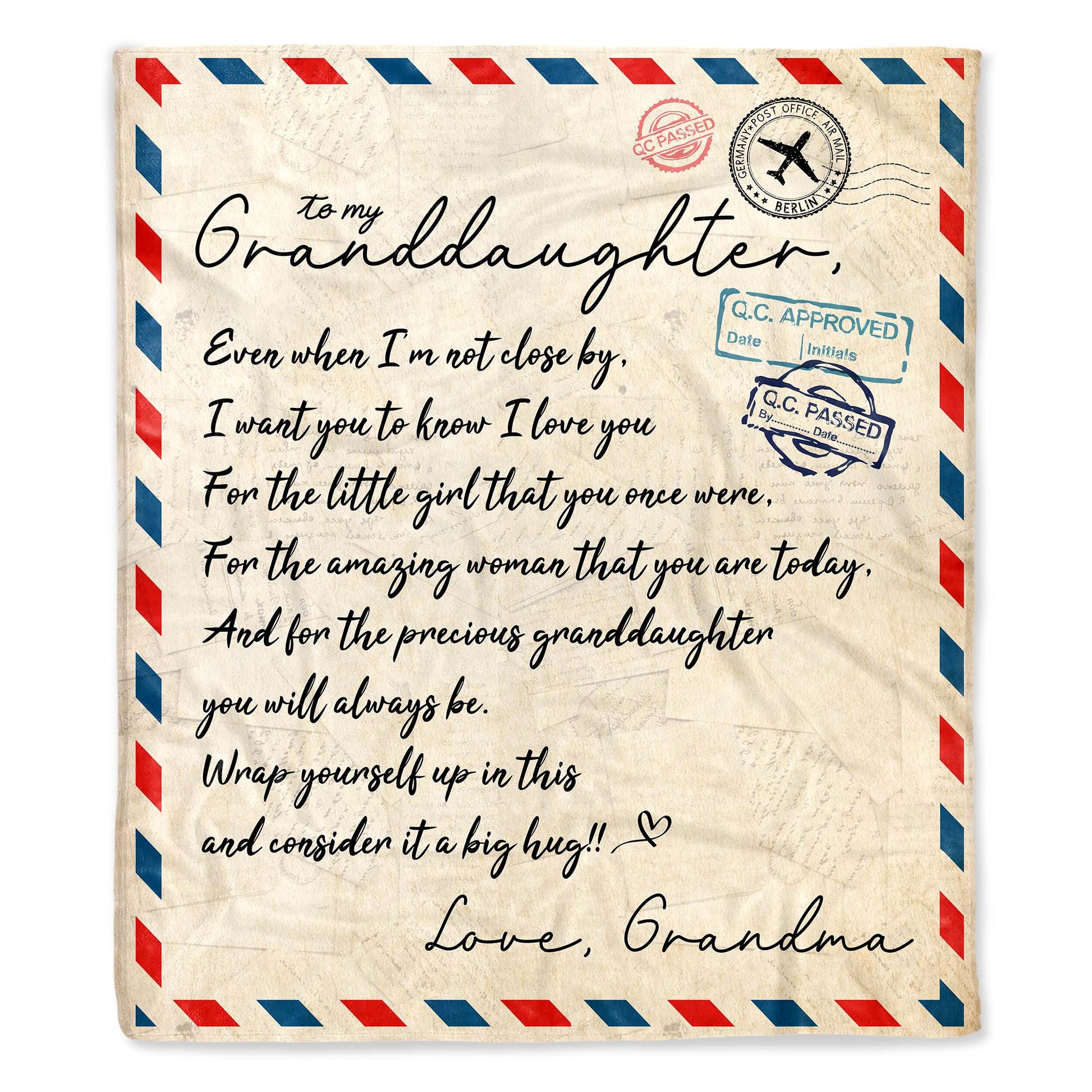 Big Hug Love Letter Theme With Airmail Border