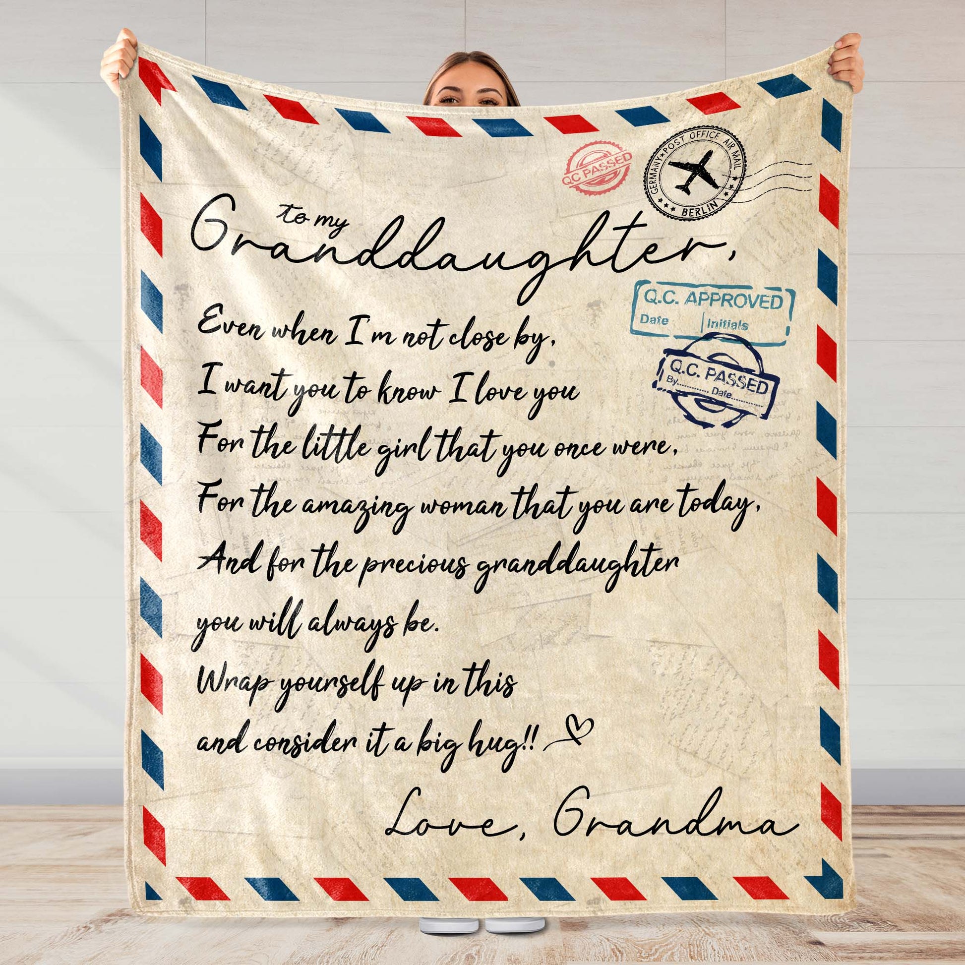 Big Hug Love Letter Theme With Airmail Border