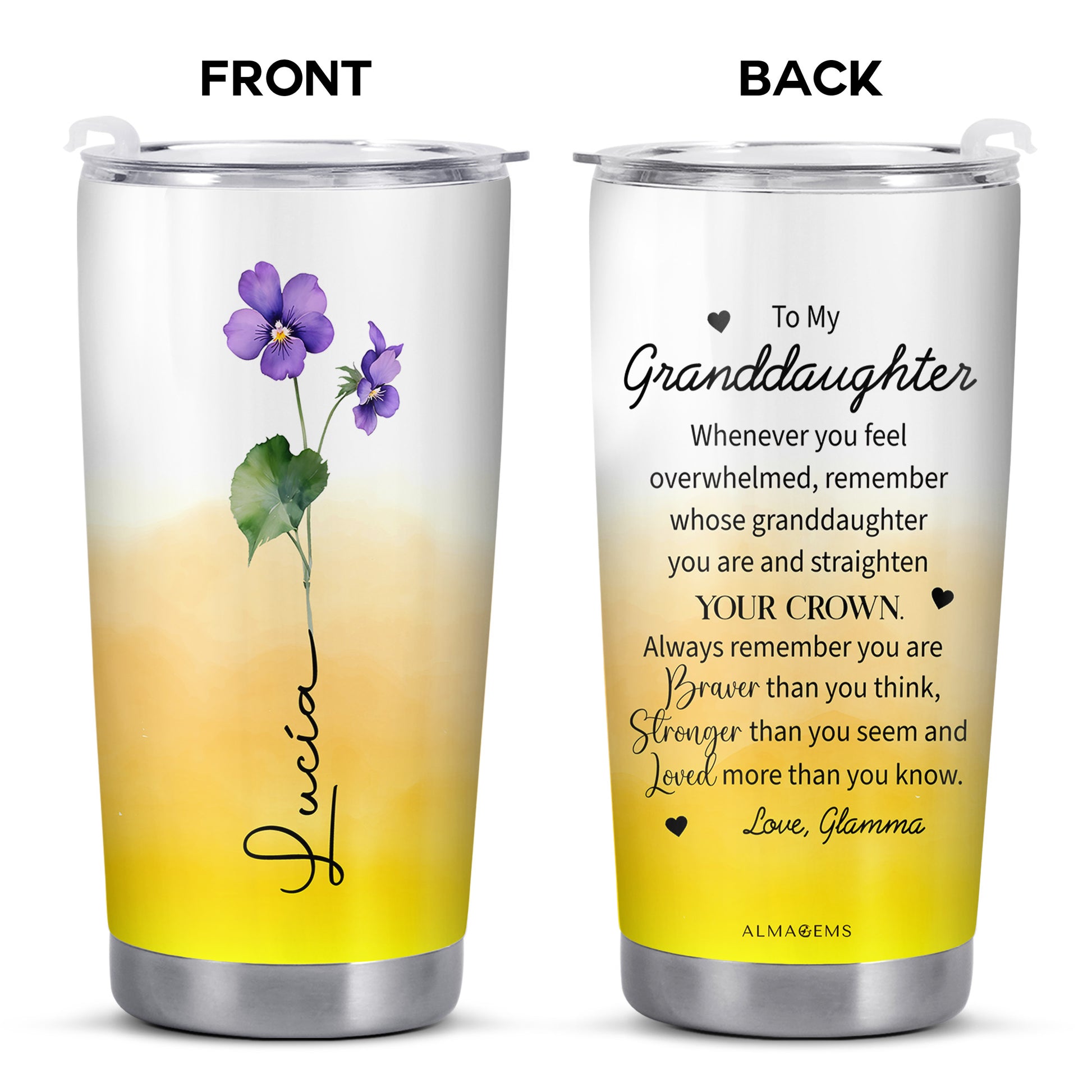 Braver, Stronger, Loved Inspirational Message For Granddaughters