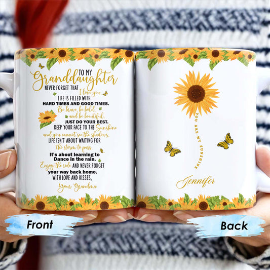 Sunflowers And Butterflies Grandmother To Granddaughter Message