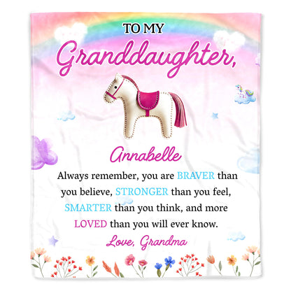 Braver Stronger Smarter Loved Rainbow Horse Design