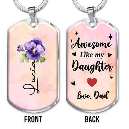 Awesome Like My Daughter With Heart And Flower