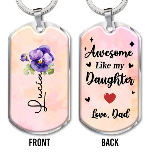 Awesome Like My Daughter With Heart And Flower