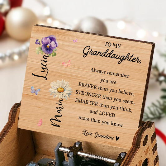 Braver Stronger Smarter Loved Inspirational Quote With Butterflies And Daisy