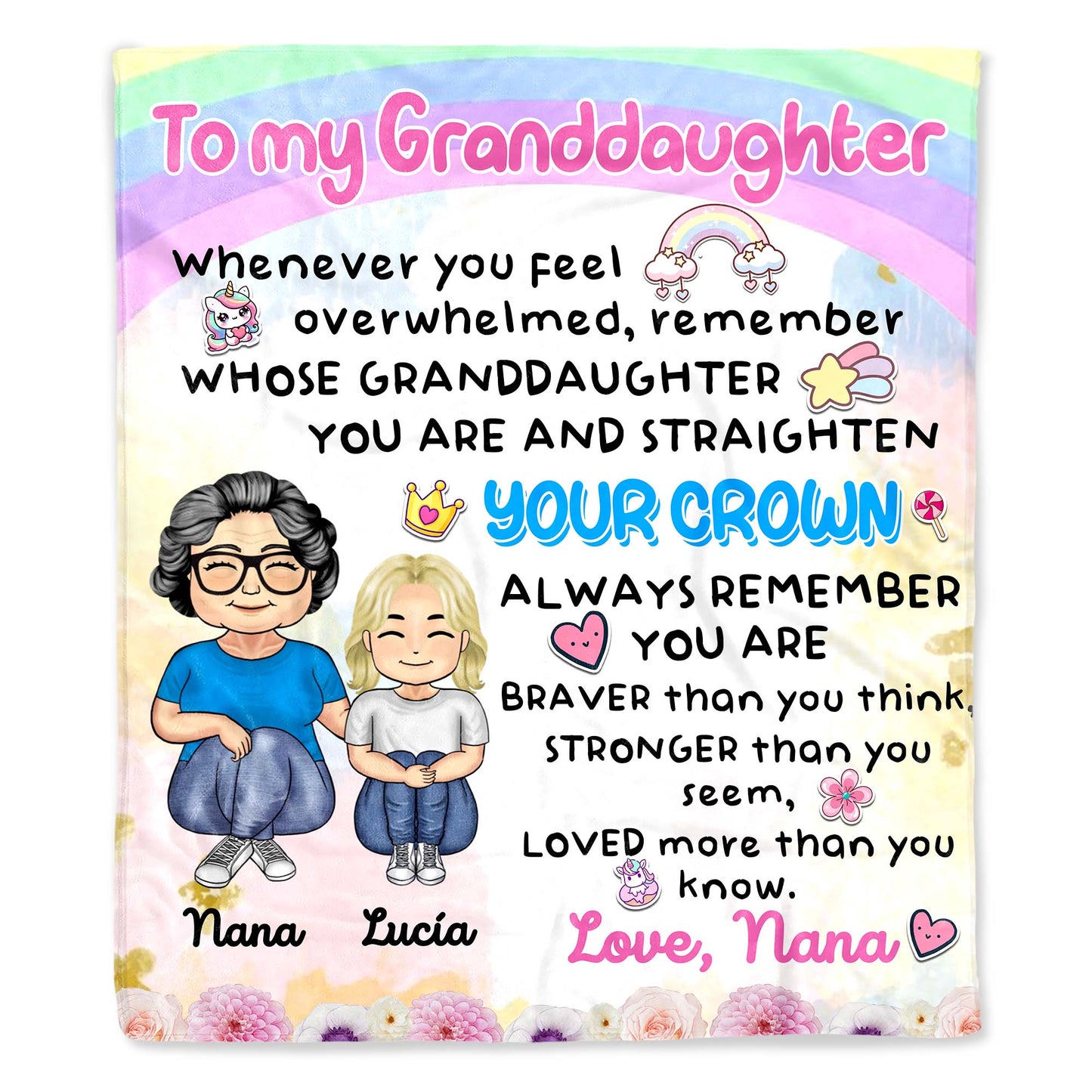 Straighten Your Crown Granddaughter Love Nana