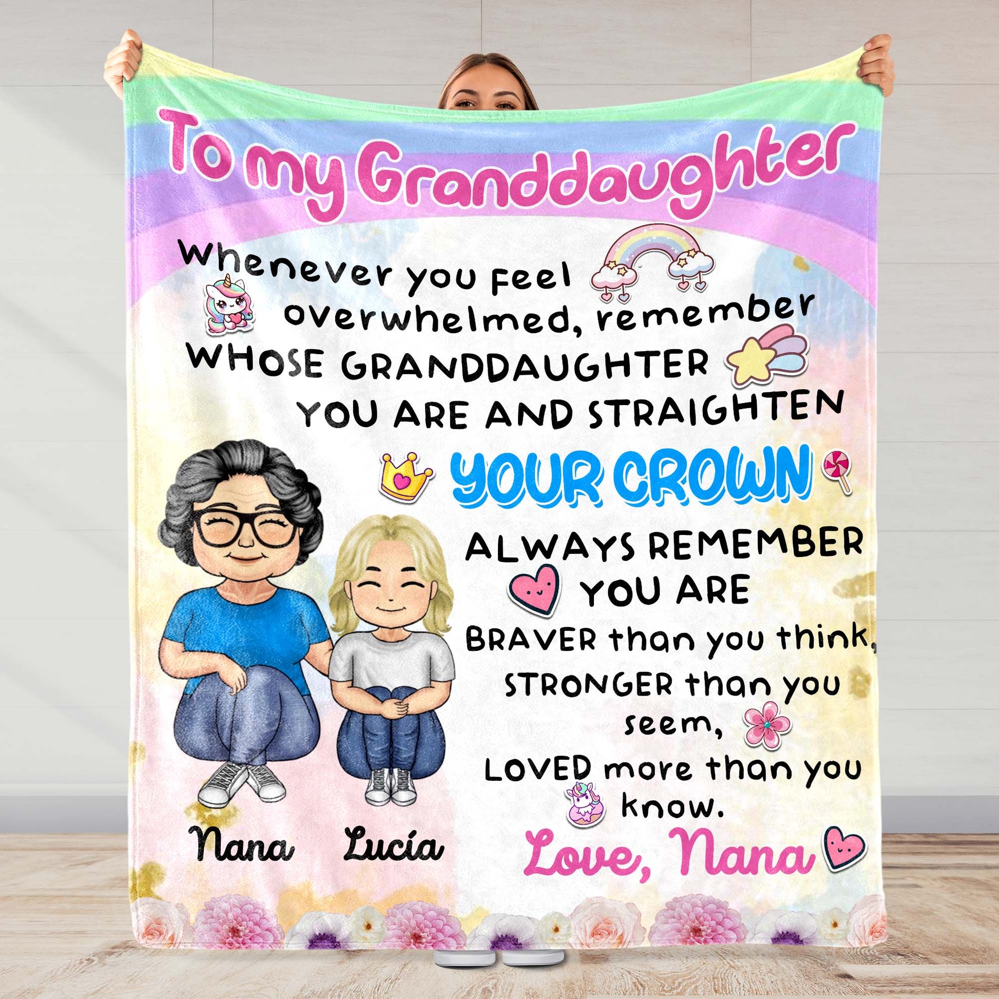 Straighten Your Crown Granddaughter Love Nana