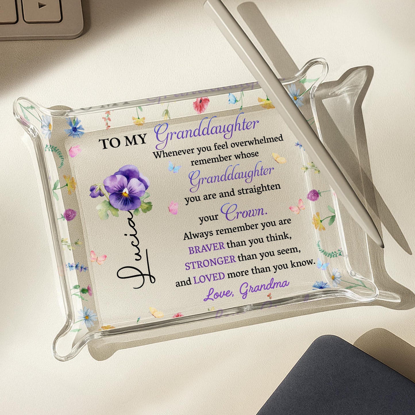 To My Granddaughter, Remember Your Crown And Flowers