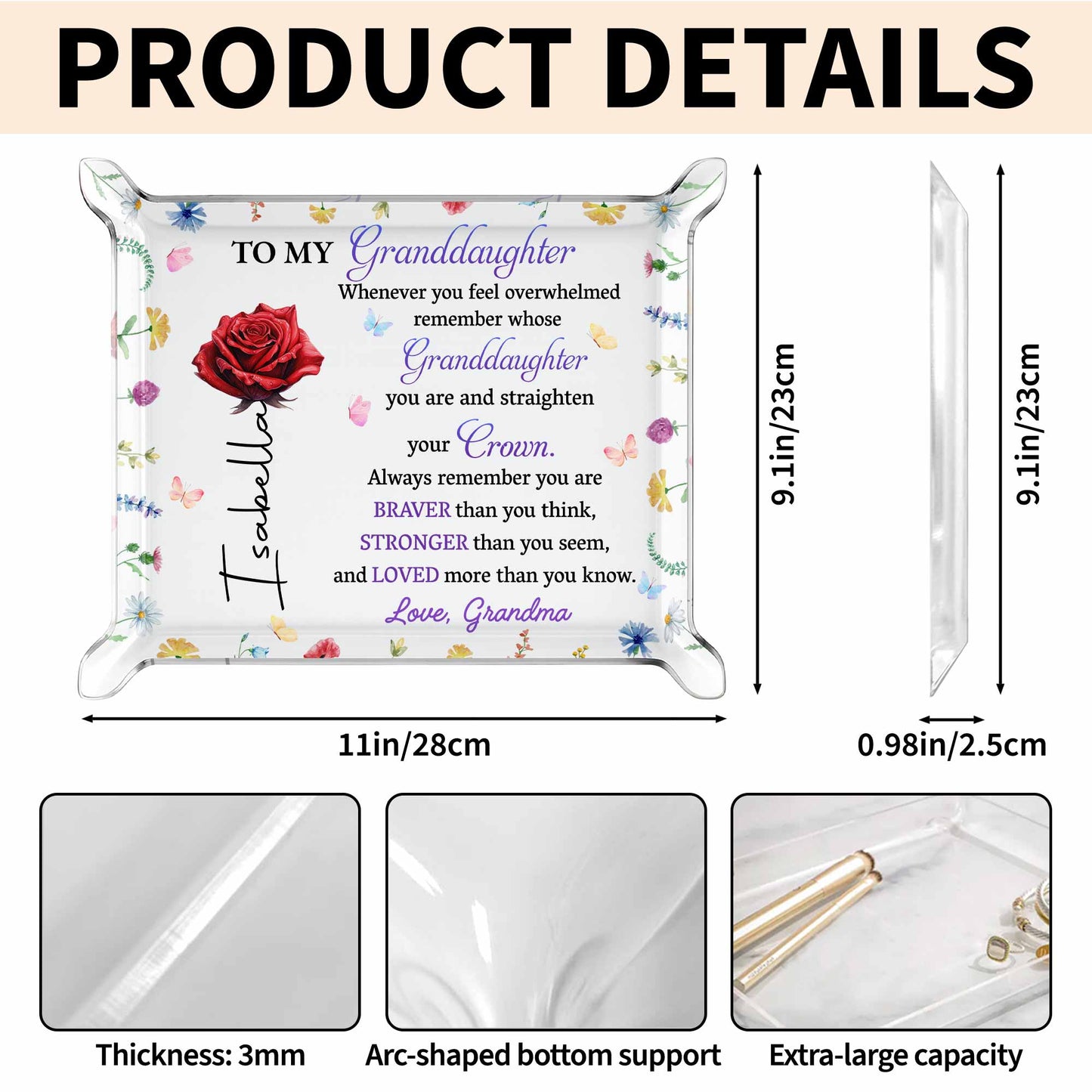 To My Granddaughter, Remember Your Crown And Flowers