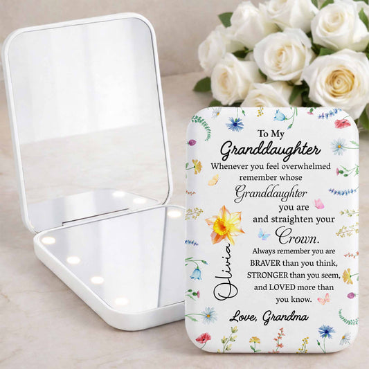 To My Granddaughter Straighten Your Crown Flower And Butterfly