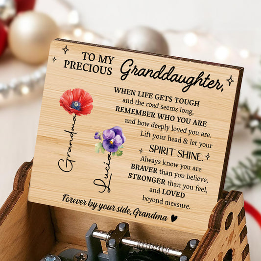 Precious Granddaughter Remember Who You Are With Flowers Design