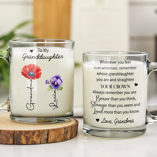 To My Granddaughter Braver Stronger Loved Crown And Flowers