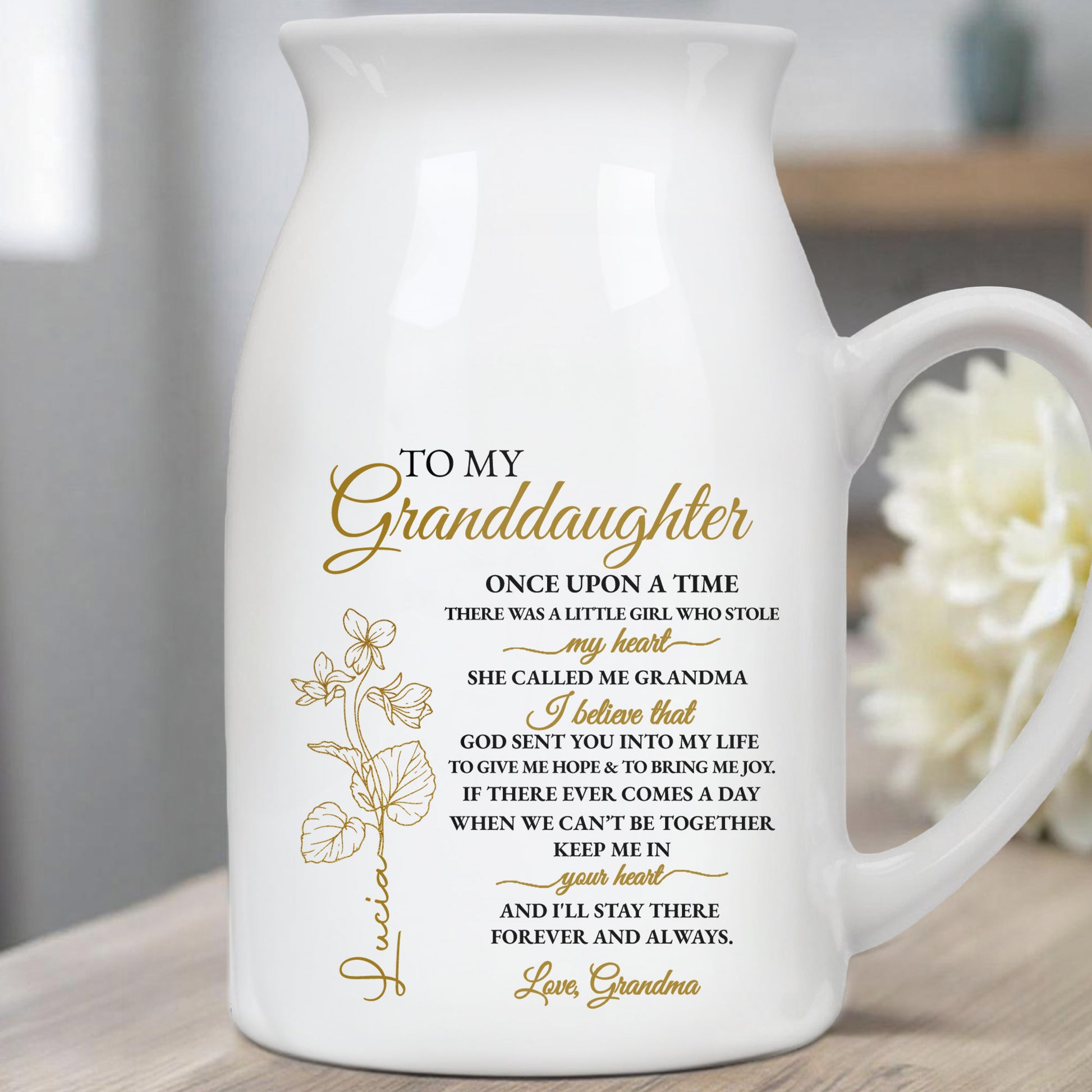 Granddaughter Little Girl Stole My Heart Flowers