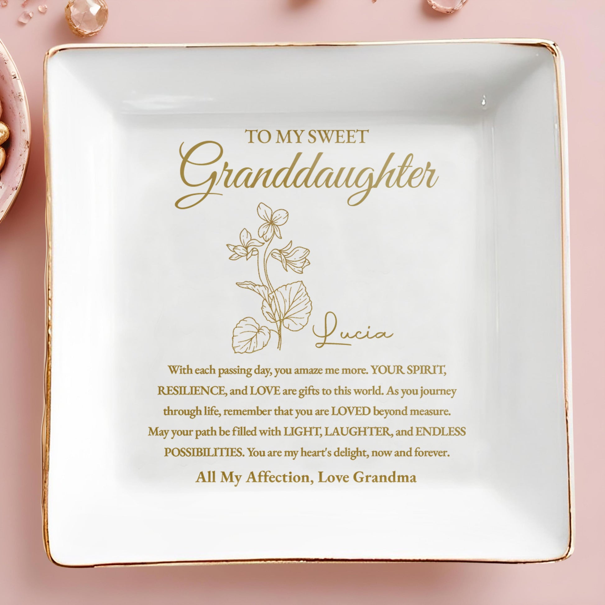 Sweet Granddaughter Love And Affection With Flowers