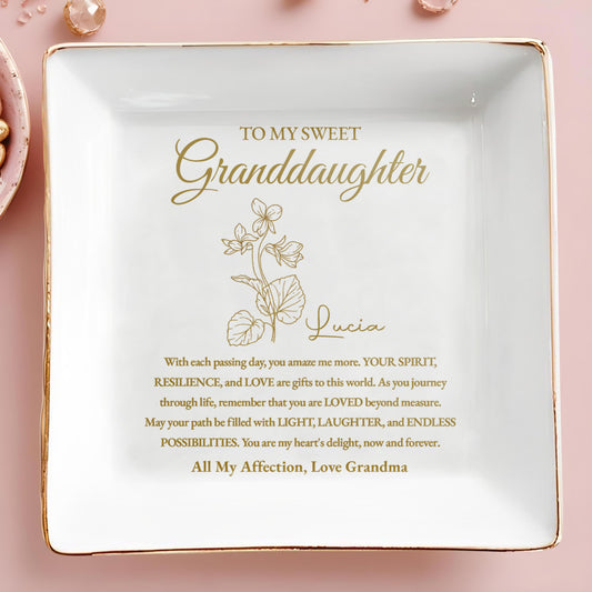 Sweet Granddaughter Love And Affection With Flowers