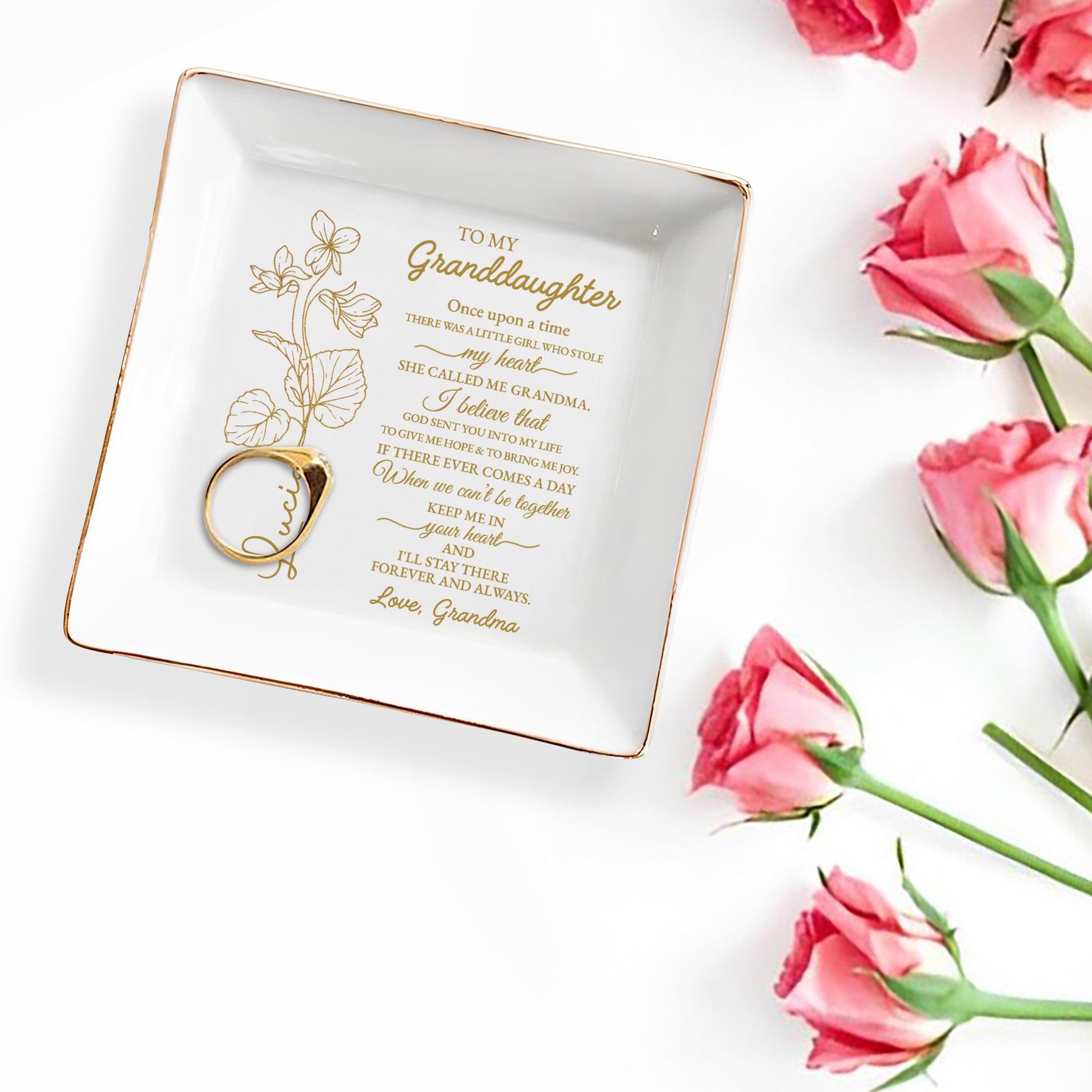 To My Granddaughter, Love And Flowers