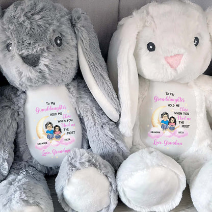 To My Granddaughter, Hold Me Close When You Need Me The Most, Bunny and Cartoon Characters