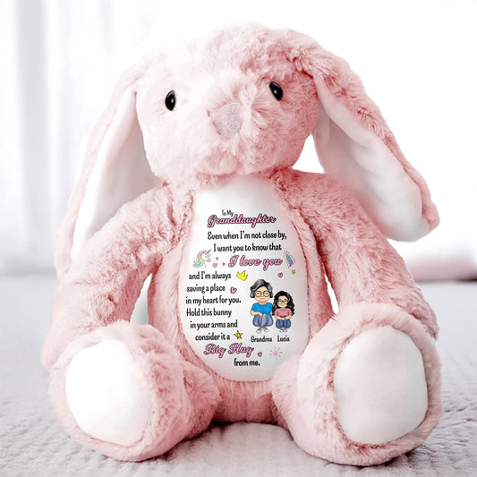 To My Granddaughter, Even when I'm not close by, I want you to know that I love you, Bunny and Hearts