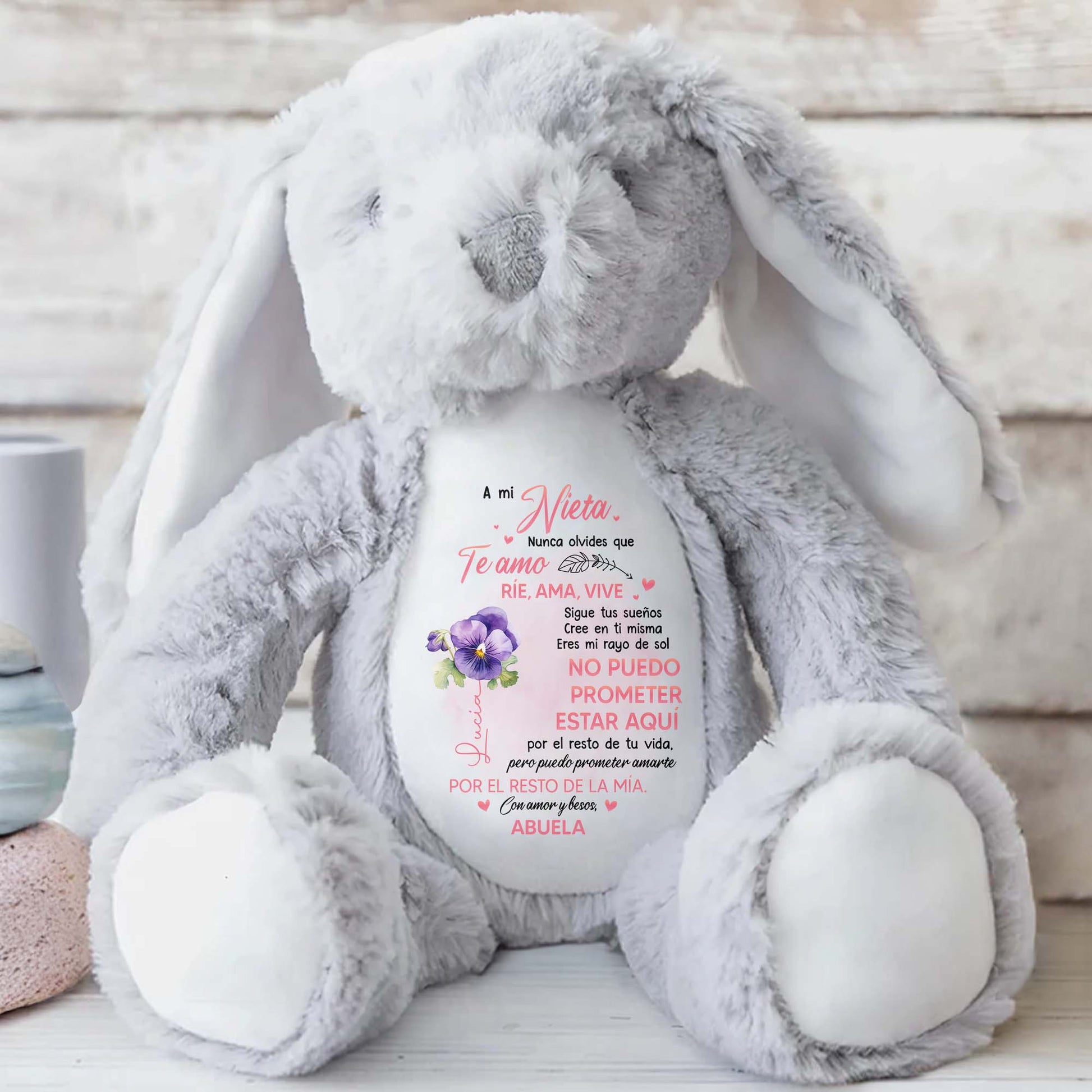 A mi Nieta, Nunca Olvides Que Te Amo, Bunny and Flowers