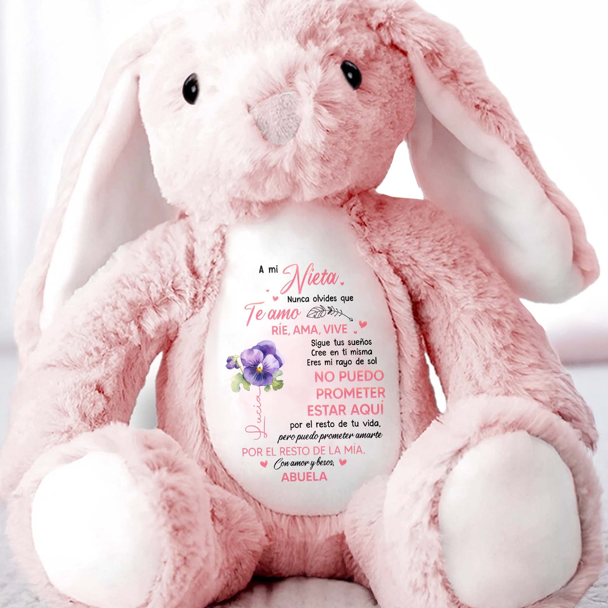 A mi Nieta, Nunca Olvides Que Te Amo, Bunny and Flowers