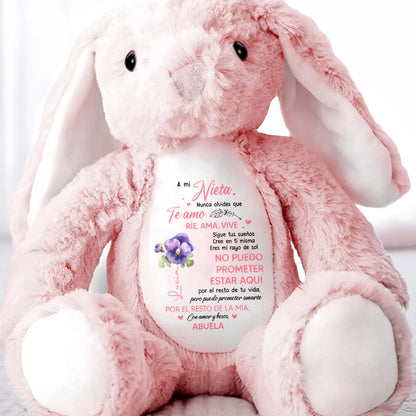 A mi Nieta, Nunca Olvides Que Te Amo, Bunny and Flowers