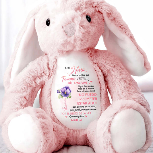 A mi Nieta, Nunca Olvides Que Te Amo, Bunny and Flowers