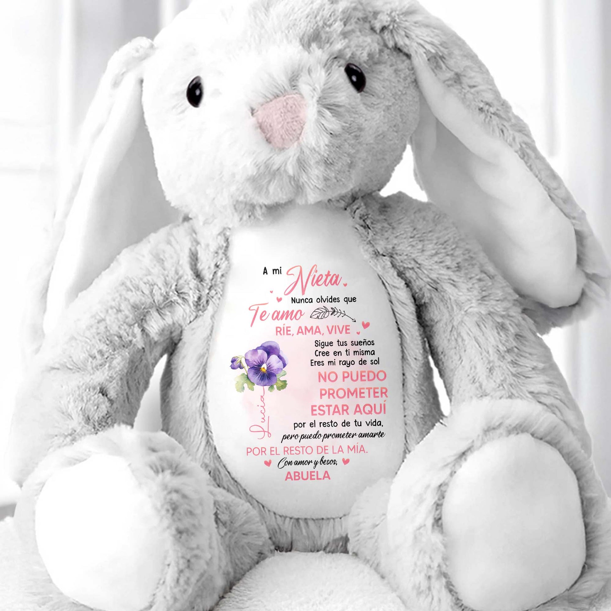 A mi Nieta, Nunca Olvides Que Te Amo, Bunny and Flowers