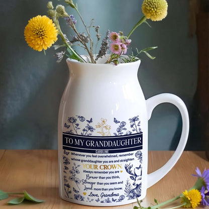 To My Granddaughter, Whenever You Feel Overwhelmed, Remember Whose Granddaughter You Are, Flowers And Deer