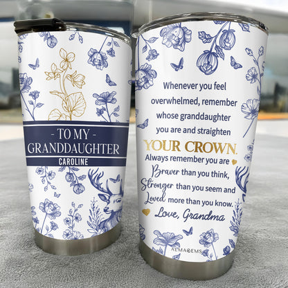 Whenever You Feel Overwhelmed, Remember Whose Granddaughter You Are, Flowers and Deer