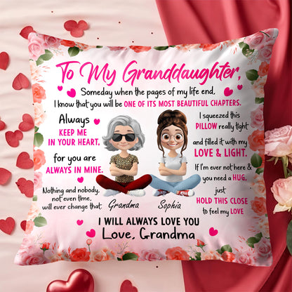 To My Granddaughter, Someday When The Pages Of My Life End, Flowers and Hearts