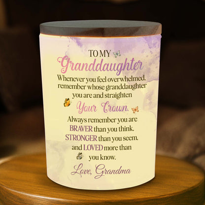 Always Shine Violet Flowers Glass Jar