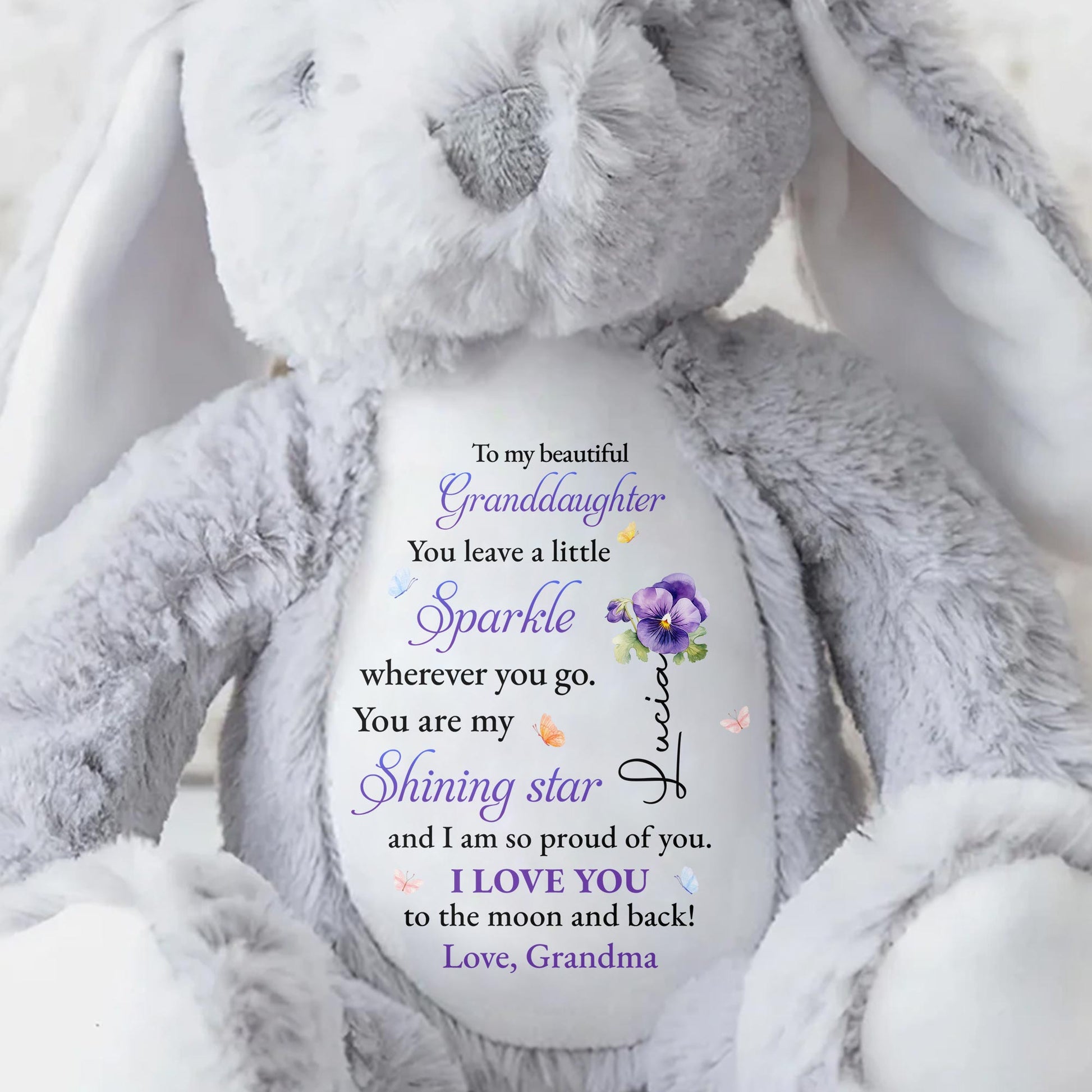 To My Beautiful Granddaughter, You Leave A Little Sparkle, Stars And Flowers