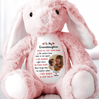 To My Granddaughter, Never Feel That You're Alone, Heart and Personalized Photo