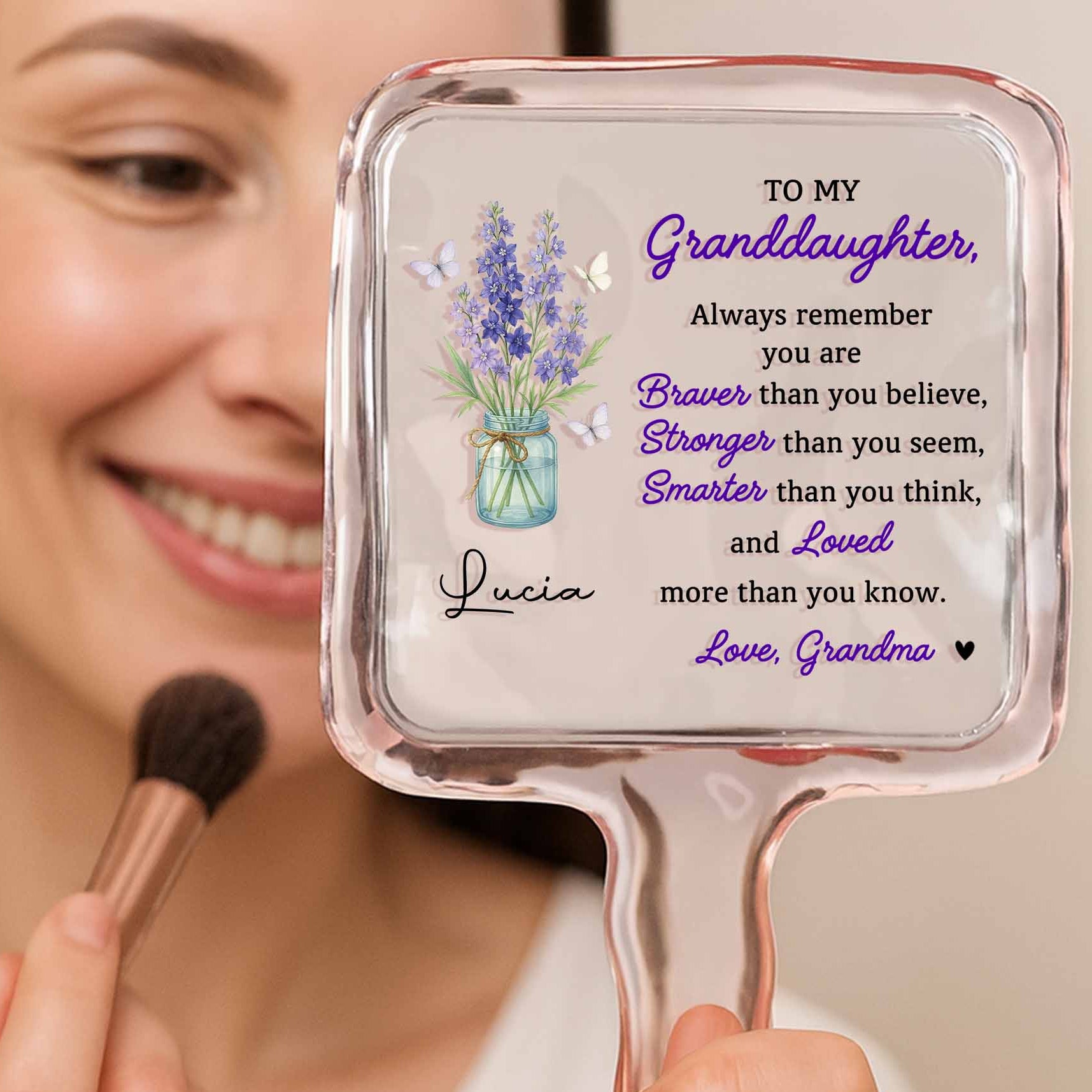 To My Granddaughter, Flowers In Vase